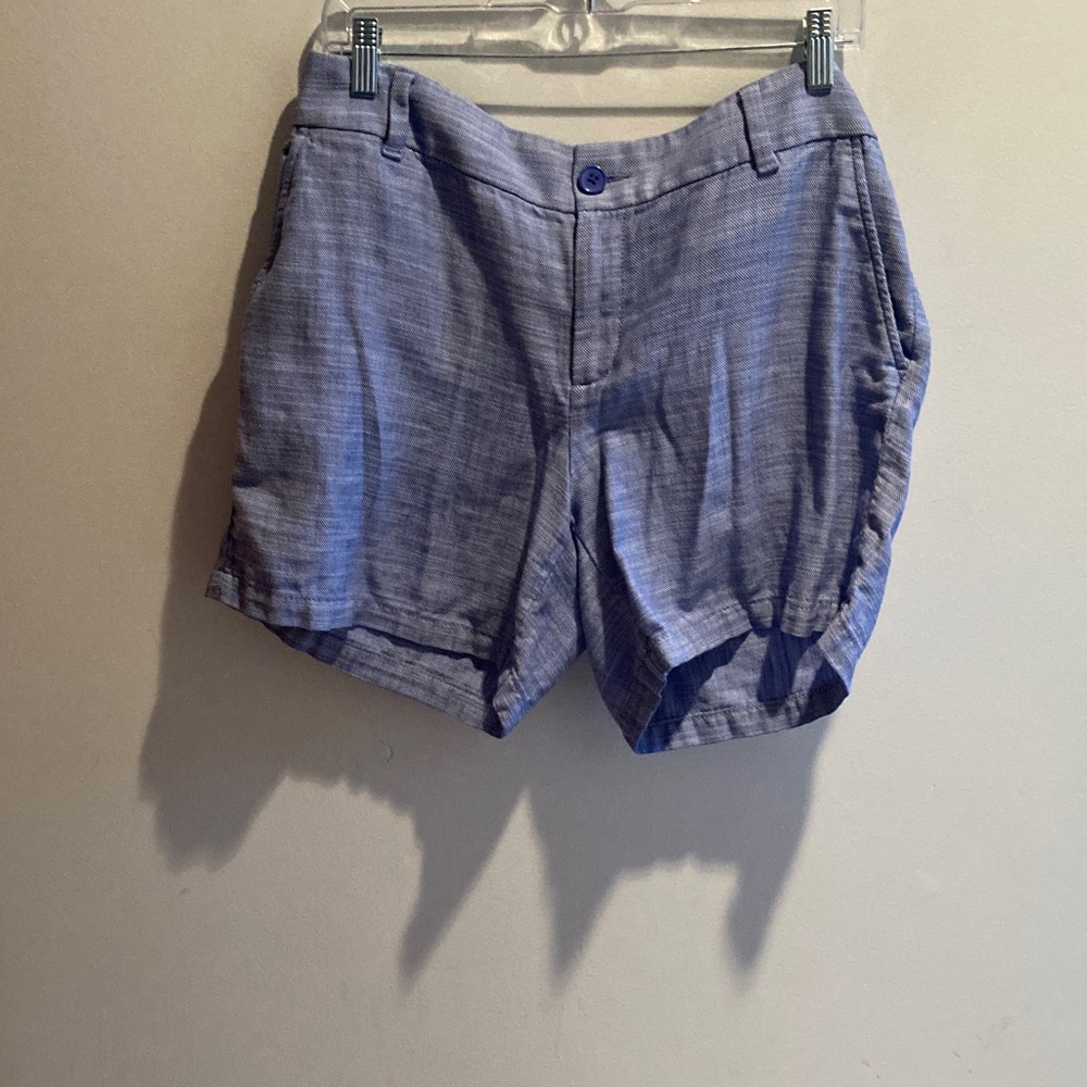 Striped Blue and White 100% cotton Fabric Shorts